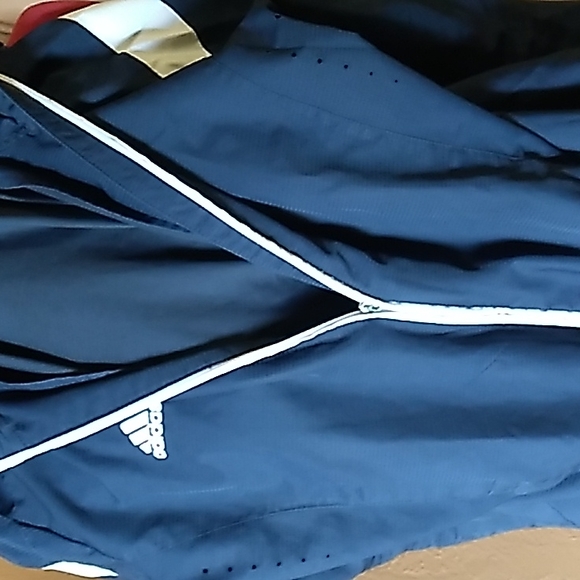 Adidas men's hooded jacket, navy medium - Picture 10 of 13